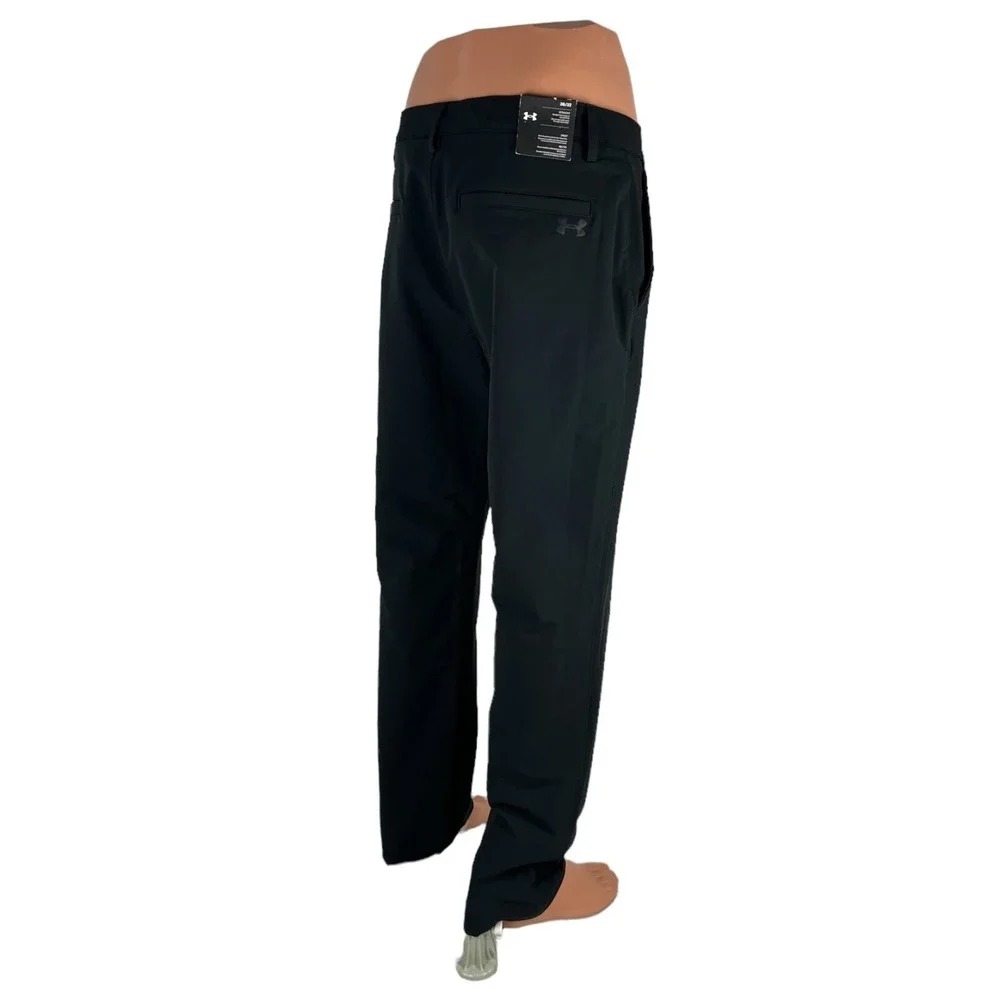 Under Armour UA Tech Pants Mens 36 X 32 Black Golf Straight Leg Casual NWT